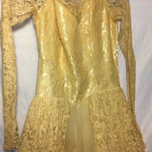 Victorian Yellow Floral Dress